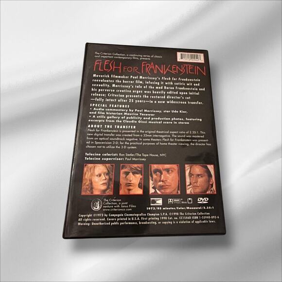 Flesh for Frankenstein Criterion Spine #27 Paul Morrissey, Andy Warhol OOP Rare - Picture 2 of 4